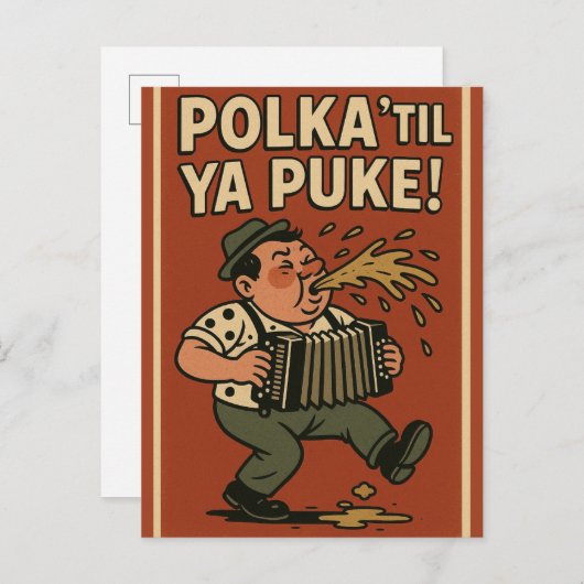 Polka 'Til Ya Puke ポストカード (正面/裏面)