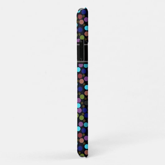polkadots, label and initials Case-Mate iPhoneケース (裏面/右)