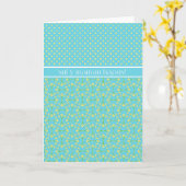 Polkas Daffodils Mother's Day Card: Welsh Greeting カード (黄色い花)