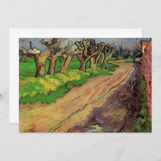Pollard Willows by Vincent vanゴッホ 招待状 (正面/裏面)