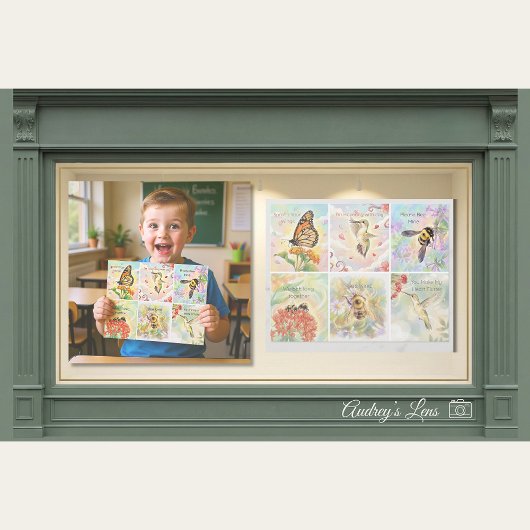 Pollinator Classroom Valentines - 6 per Sheet  レターヘッド