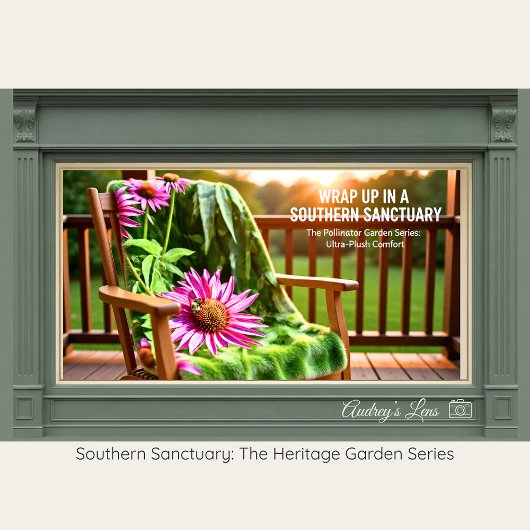 Pollinator Garden Floral Soft Fleece Throw フリースブランケット