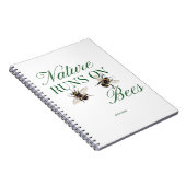 Pollinator Gardener Gift Save the Bees  ノートブック (右側)
