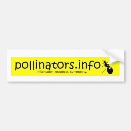 pollinators.infoのバンパーステッカー3 バンパーステッカー (正面)