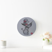 Pollyプードル ラウンド壁時計 (ホーム)