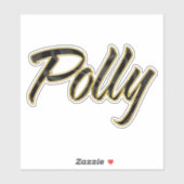 Polly black gold Lettering Aufkleber Sticker シール (シート)