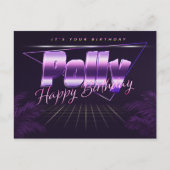 Polly Name Vorname lila Postkarte Geburtstag ポストカード (正面)