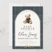 Polo Baby Shower Invitation Preppy Baby Shower Tem 招待状 (正面)