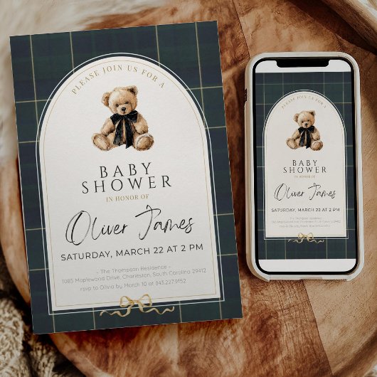 Polo Baby Shower Invitation Preppy Baby Shower Tem 招待状