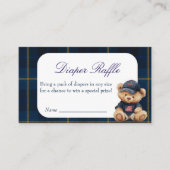 Polo Bear Baby Shower Diaper Raffle エンクロージャーカード (正面)