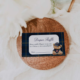 Polo Bear Baby Shower Diaper Raffle エンクロージャーカード