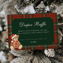 Polo Bear Baby Shower Diaper Raffle エンクロージャーカード