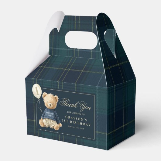 Polo Bear First Birthday Thank You フェイバーボックス (裏面サイド)