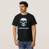 Polo de hombre negro diseño de calavera tシャツ (正面フル)