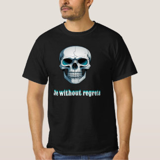 Polo de hombre negro diseño de calavera tシャツ