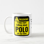 Polo Funny Personalized Warning コーヒーマグカップ (左)