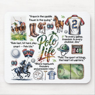 Polo Life Illustrated Mousepad マウスパッド