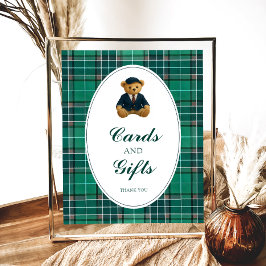 Polo Luxury Teddy Bear Baby Shower Cards and Gifts ポスター