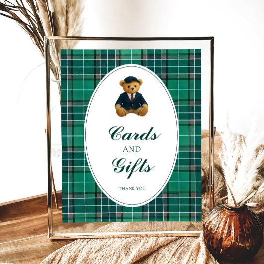 Polo Luxury Teddy Bear Baby Shower Cards and Gifts ポスター