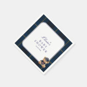 Polo Teddy Bear Baby Shower  スタンダードカクテルナプキン (角)