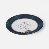 Polo Teddy Bear Baby Shower ペーパープレート (アングル)