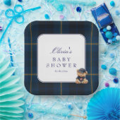 Polo Teddy Bear Baby Shower ペーパープレート (パーティー)