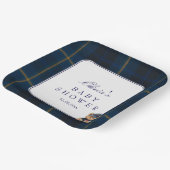 Polo Teddy Bear Baby Shower ペーパープレート (傾斜あり)