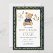 Polo Teddy Bear Baby Shower Invitation 招待状 (正面)