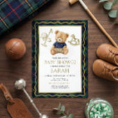 Polo Teddy Bear Baby Shower Invitation 招待状