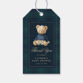 Polo Teddy Bear Baby Shower Thank You ギフトタグ (裏面)