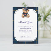 Polo Teddy Bear Baby Shower Thank You Card サンキューカード (スタンド正面)