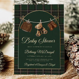 Polo Teddy Bear Classic Baby Shower 招待状