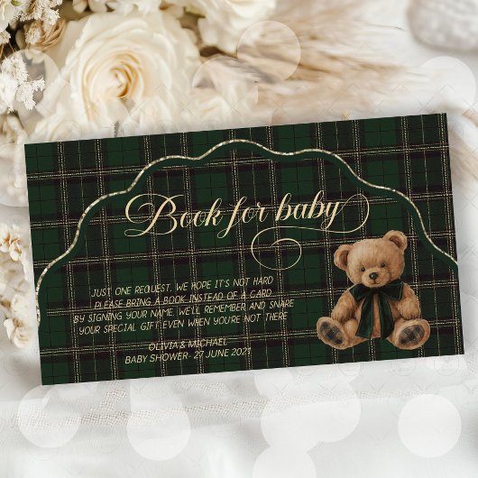 Polo Teddy Bear Classic Baby Shower book for baby エンクロージャーカード