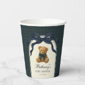 Polo Teddy Bear Navy Bow Plaid Baby Boy 紙コップ (裏面)