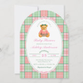 Polo Teddy Bear Pink Baby Shower 招待状 (正面)