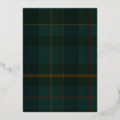 Polo Teddy Bear Tartan Flannel Boy Baby Shower 箔招待状 (裏面)