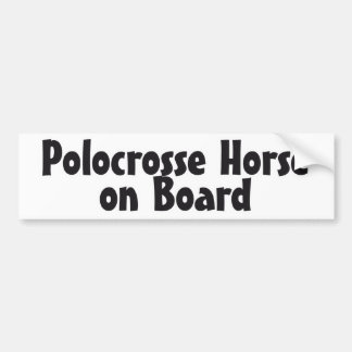 Polocrosseの馬船上に バンパーステッカー