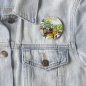 「Polperro馬バス」のボタン 缶バッジ (インサイチュ)