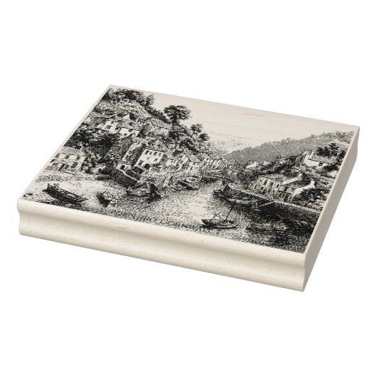 Polperro, Cornwall, England Harbor ラバースタンプ (スタンプ)