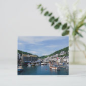 Polperro Harbor、コーンウォール、イギリス、イギリス ポストカード (スタンド正面)