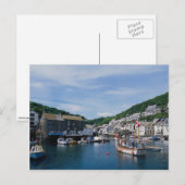 Polperro Harbor、コーンウォール、イギリス、イギリス ポストカード (正面/裏面)