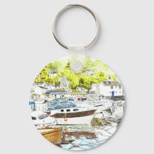 'Polperro Reflections'キーチェーン キーホルダー