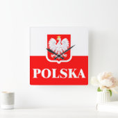 Polska 1 スクエア壁時計 (ホーム)
