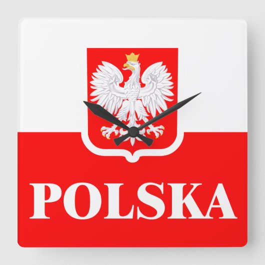Polska 1 スクエア壁時計 (正面)