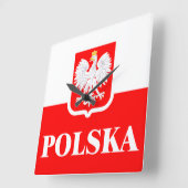 Polska 1 スクエア壁時計 (傾斜)