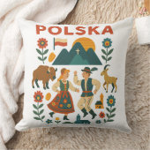 Polska Folk Mountain Flat Art クッション (ブランケット)