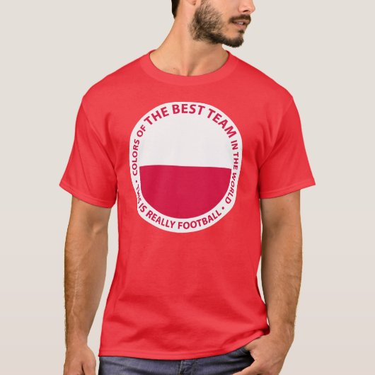 Polska Poland Art Shield Tシャツ (正面)