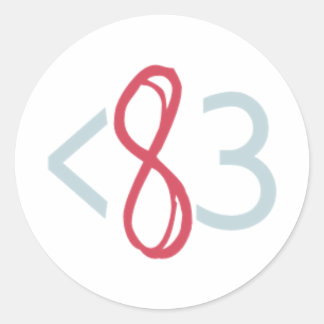 Polyモダンステッカー（白） - 20パック ラウンドシール