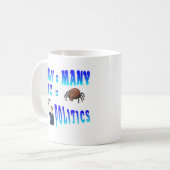 Poly = 多くの、Tic = 吸血する虫 コーヒーマグカップ (正面左)