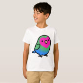 "Poly Polly" Polysexual LGBT+ Pride Lovebird Tシャツ (正面フル)